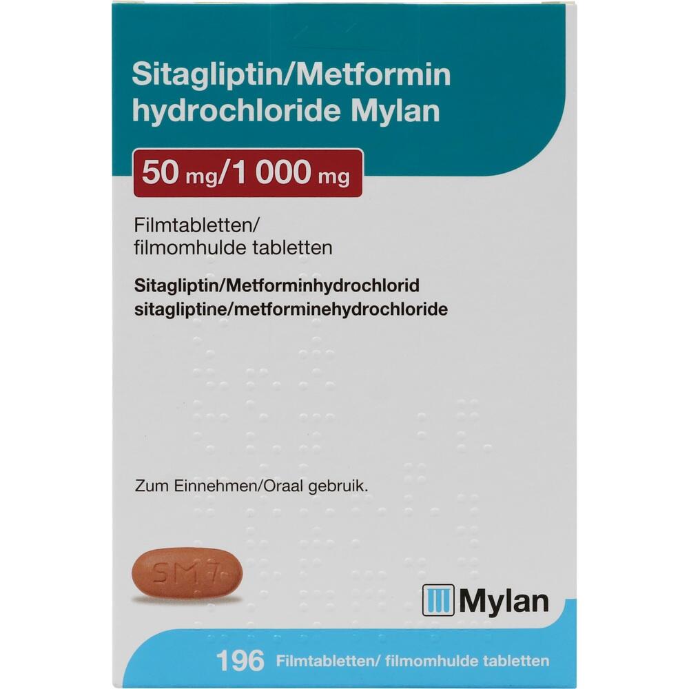 Sitagliptin/Metformin hydrochloride Mylan 196 St Filmtabletten