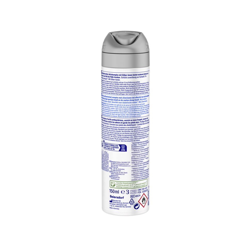 Hansaplast footexpert silver active Fußsspray 150 ml Spray