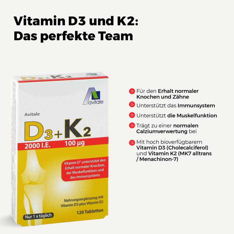 Avitale D3 + K2 2000 I.E.  120 St Tabletten