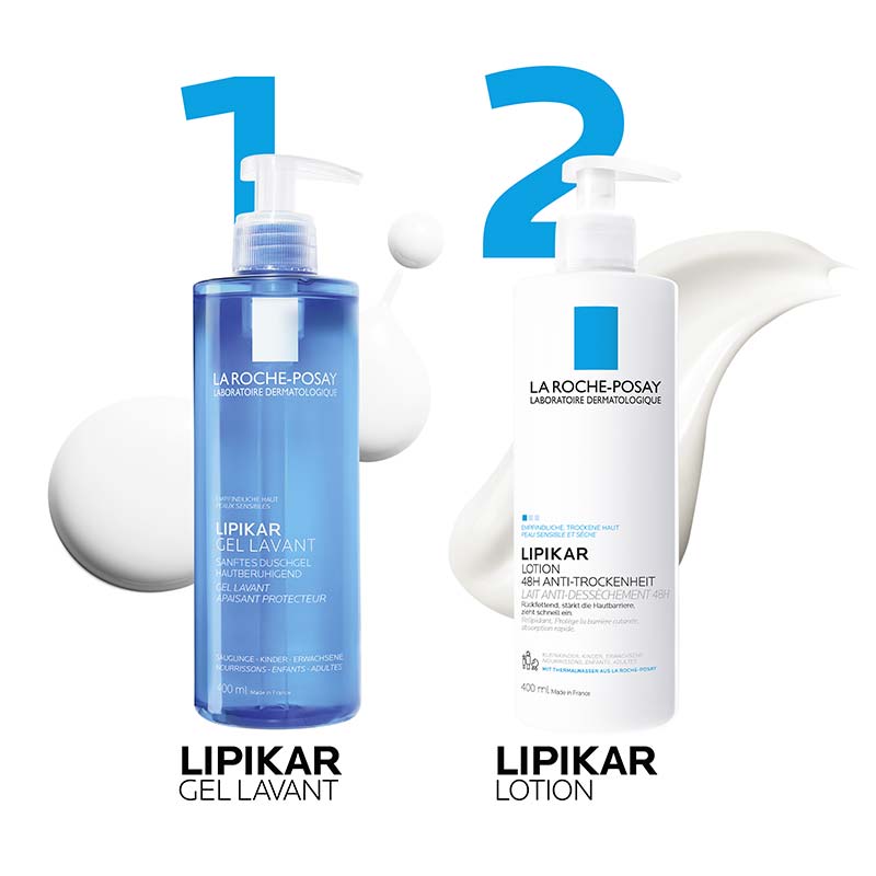 LA ROCHE-POSAY Lipikar Rückfettende Körperlotion 400 ml Milch