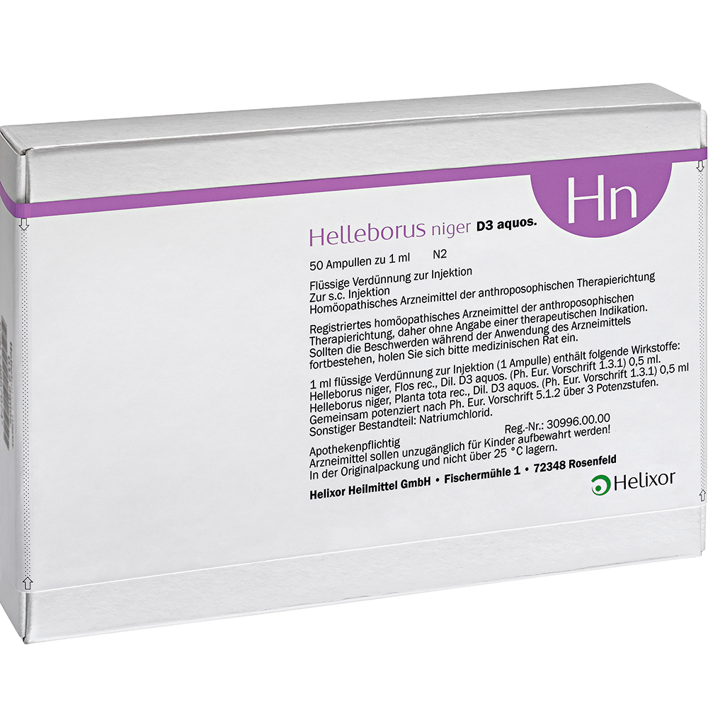 HELLEBORUS NIGER D 3 aquos.Ampullen 50 St Ampullen
