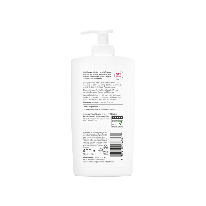 sebamed Urea 10% AKUT LOTION PARFÜMFREI 400 ml Lotion