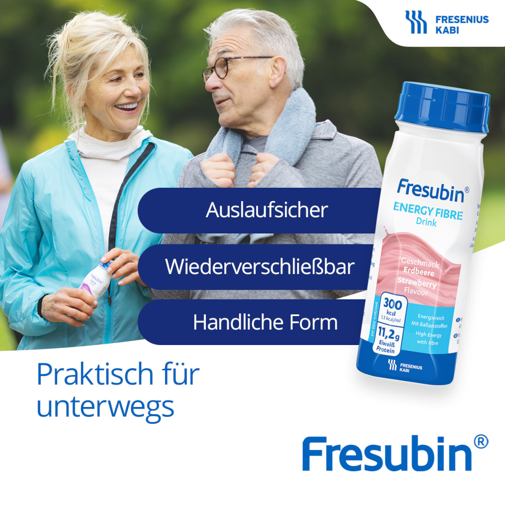 Fresubin Energy Fibre Trinknahrung Erdbeere 6X4X200 ml Lösung