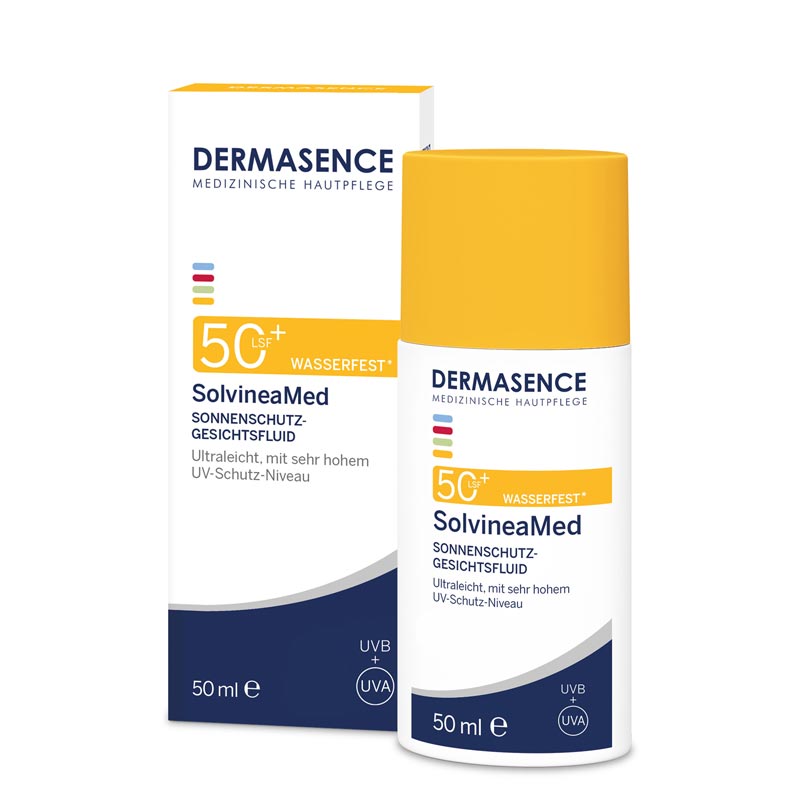 DERMASENCE SolvineaMed SONNENSCHUTZ-GESICHTSFLUID LSF 50+ 50 ml Lotion