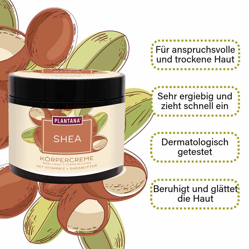 PLANTANA KÖRPERCREME SHEA Butter 500 ml Creme