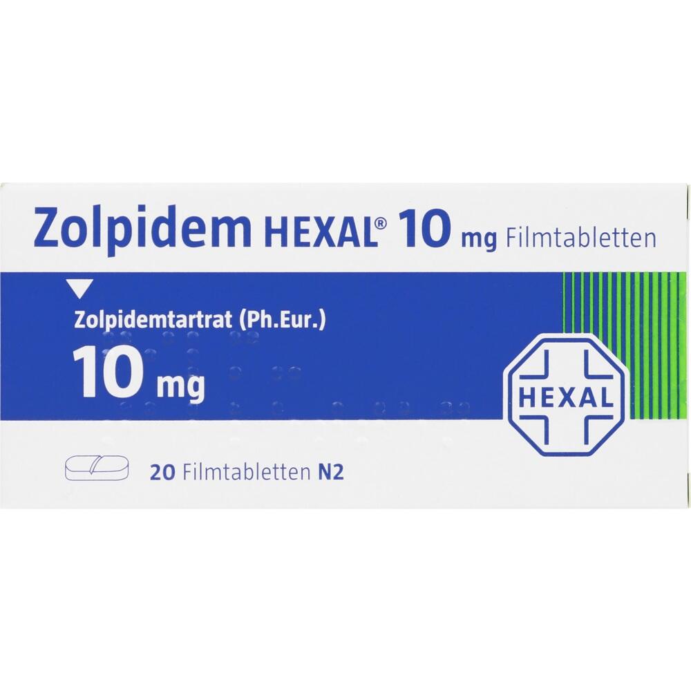 Zolpidem HEXAL 10mg 20 St Filmtabletten