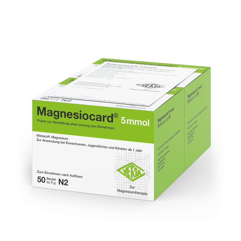 Magnesiocard 5 mmol Pulver 100 St Pulver zur Herstellung einer Lösung zum Einnehmen