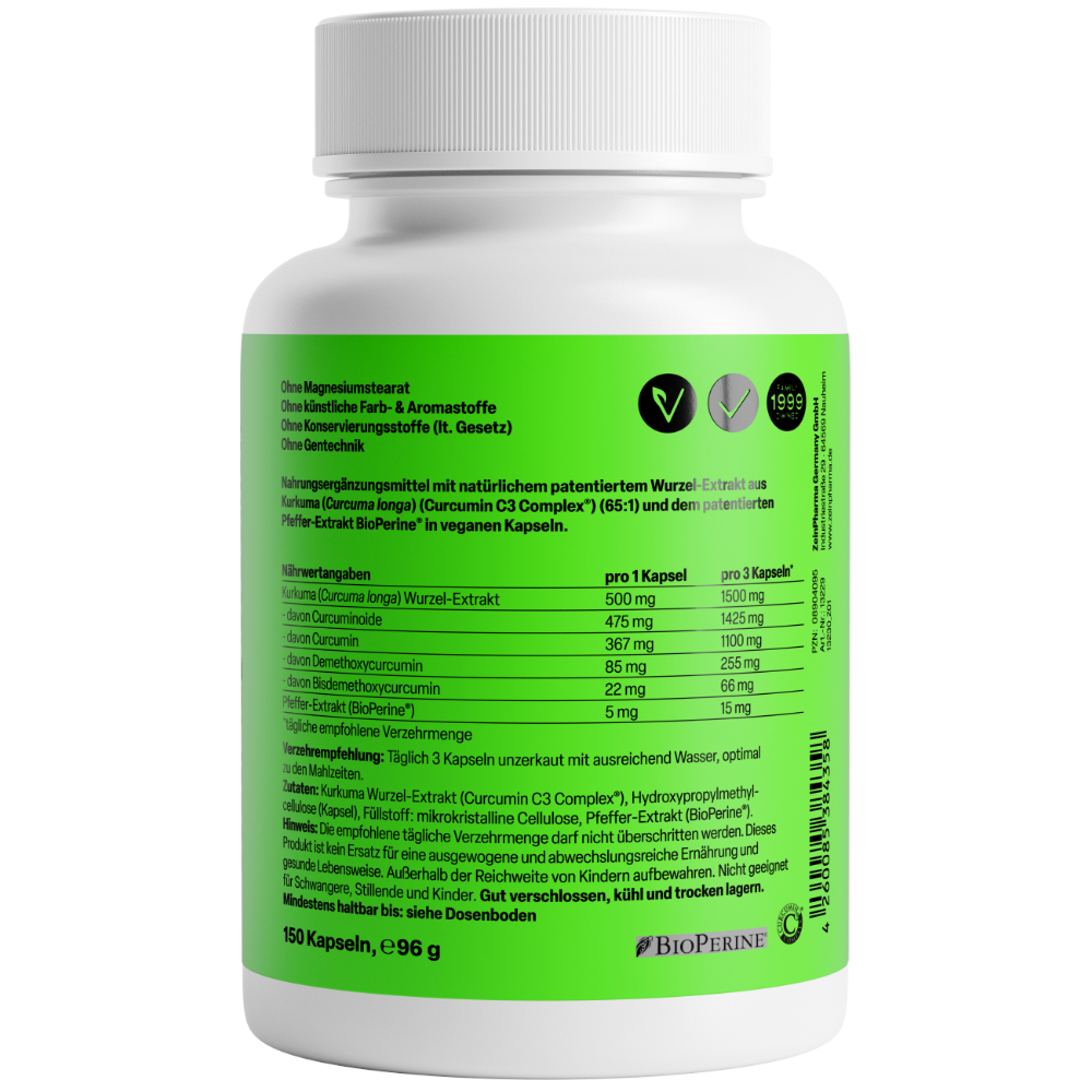 Zein PHARMA Curcumin Triplex 500mg  150 St Kapseln