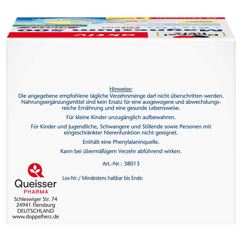 Doppelherz aktiv Magnesium 500 60 St Pellets