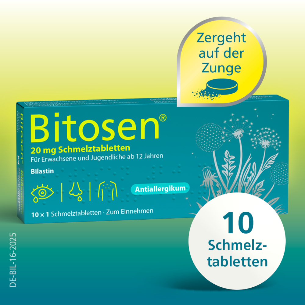 Bitosen 20 mg Antiallergikum 10 St Schmelztabletten