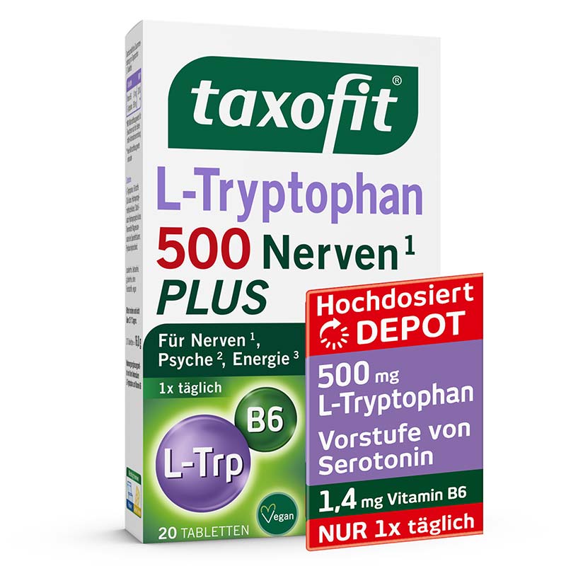 taxofit L-Tryptophan 500 Nerven PLUS 20 St Tabletten