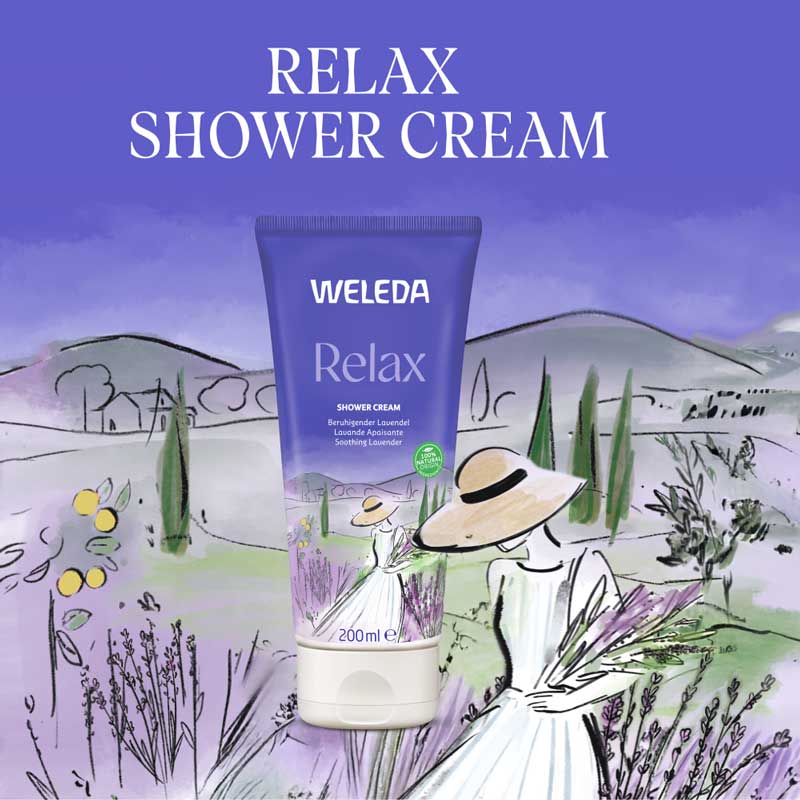 Weleda Relax Shower Cream Lavendel 200 ml Duschgel