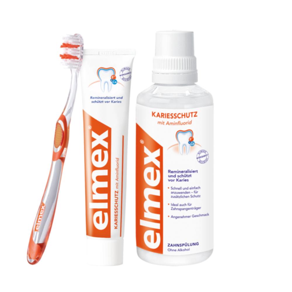 elmex Zahnbürste KARIESSCHUTZ INTERX mit Kurzkopf, MITTEL 1 St Zahnbürste