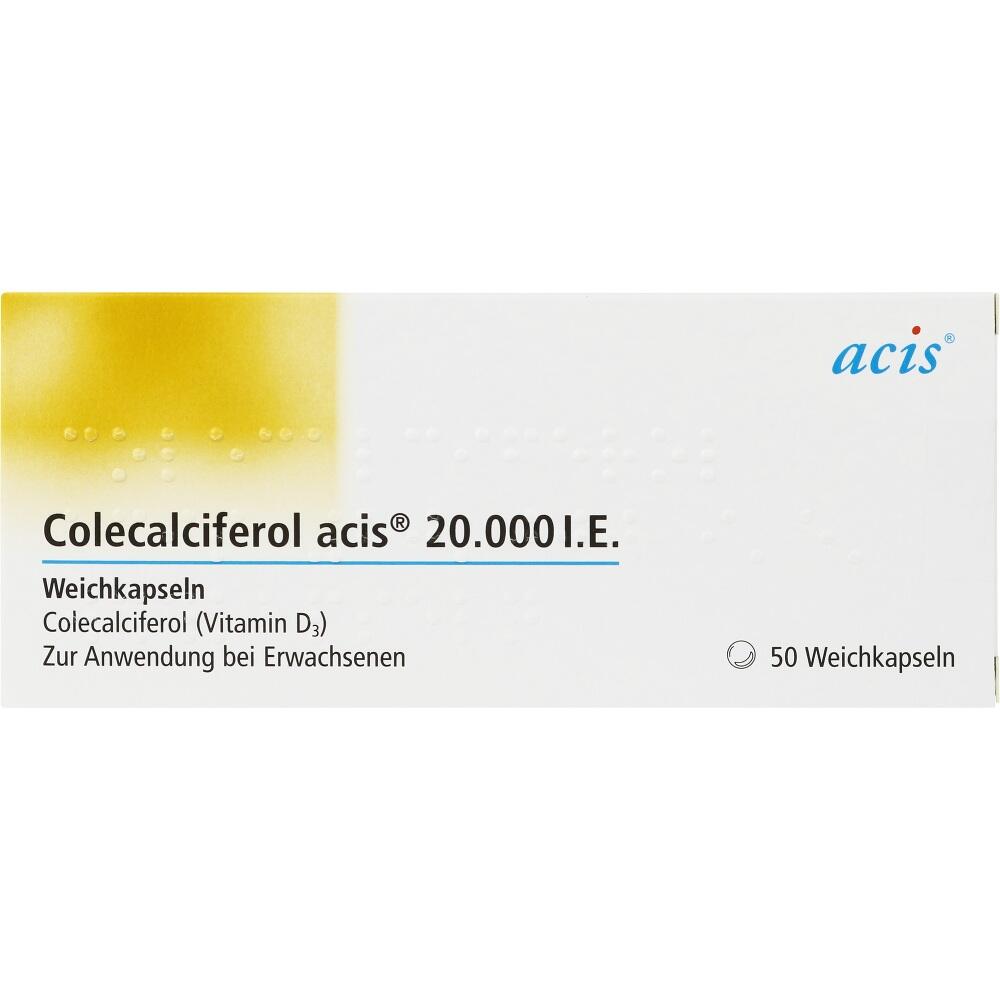 Colecalciferol acis 20.000 I.E. 50 St Weichkapseln