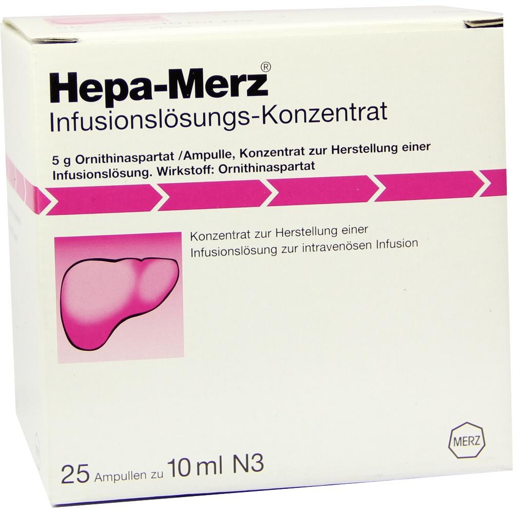 HEPA MERZ Infusionskonz.Ampullen 25X10 ml Infusionslösungskonzentrat