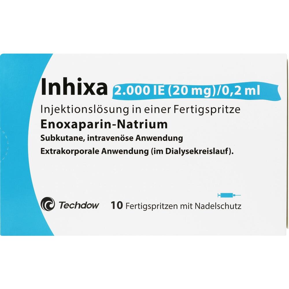 INHIXA 2.000 I.E. 20 mg/0,2 ml Inj.Lsg.i.e.F.-Spr. 10 St Injektionslösung in einer Fertigspritze