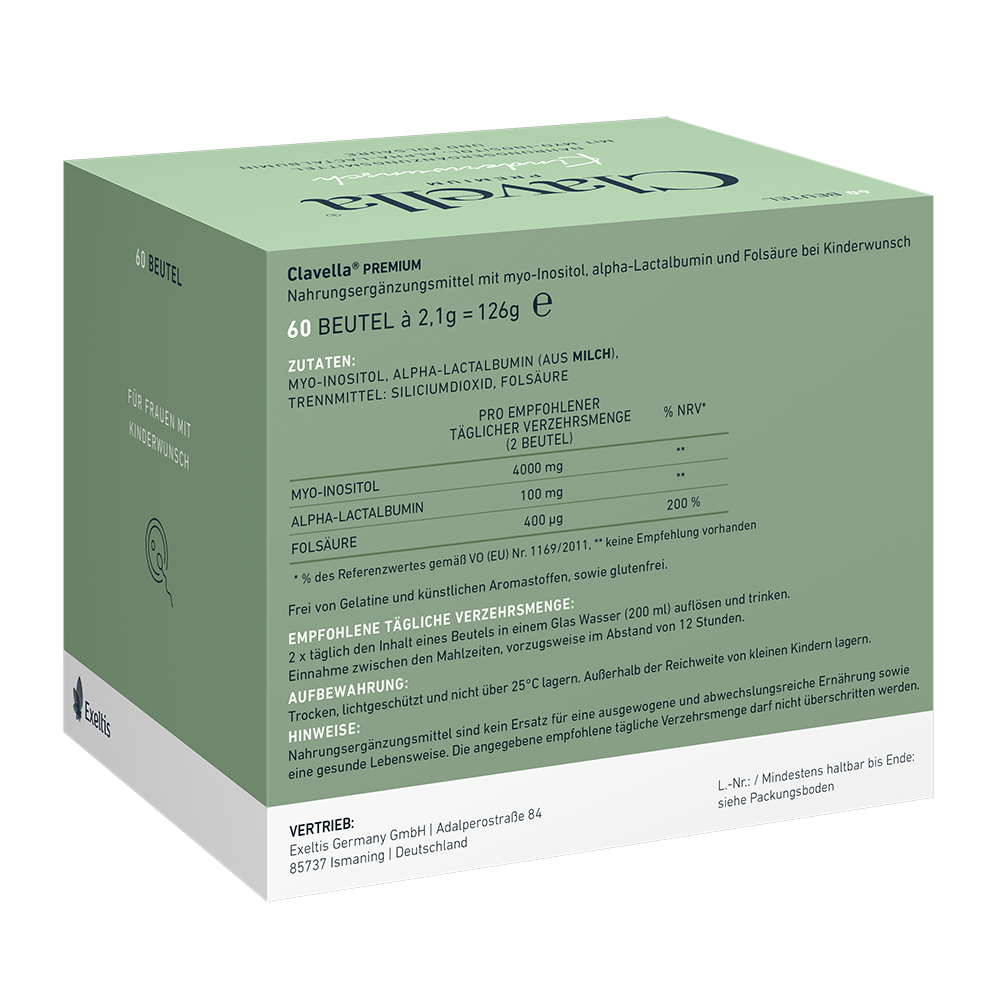 Clavella PREMIUM Kinderwunsch 60X2.1 g Pulver