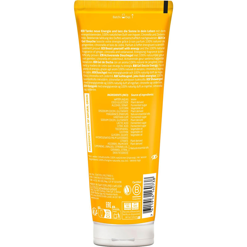 Weleda Energy SHOWER GEL Ingwer 200 ml Duschgel