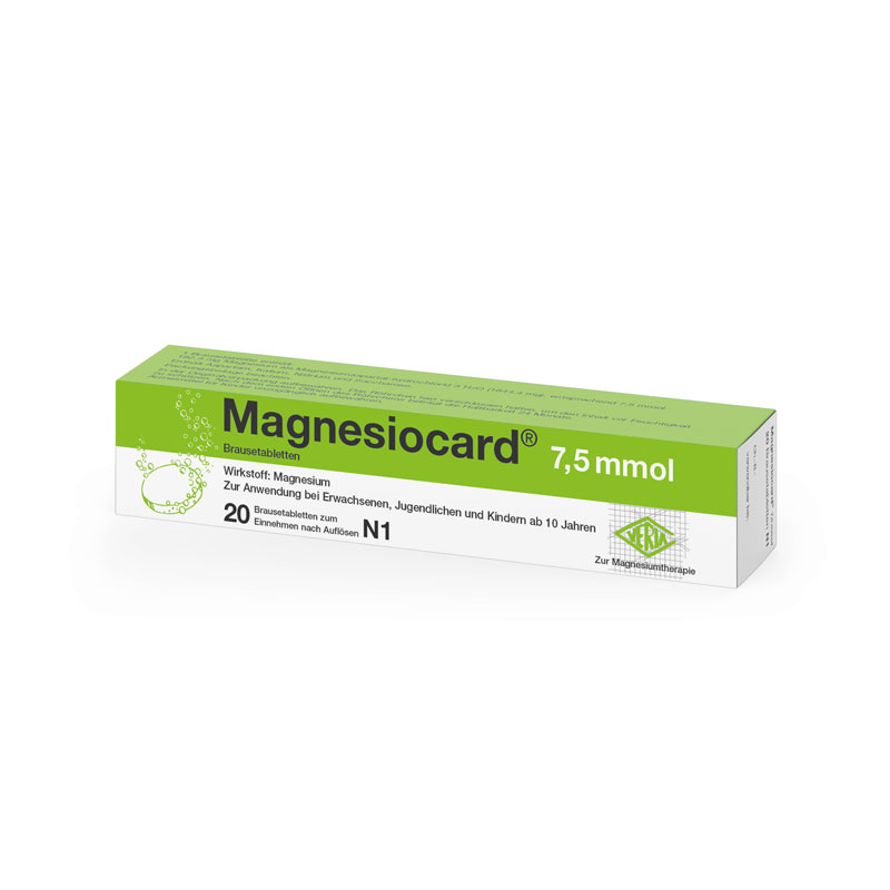 MAGNESIOCARD 7,5 mmol Brausetabletten 20 St Brausetabletten