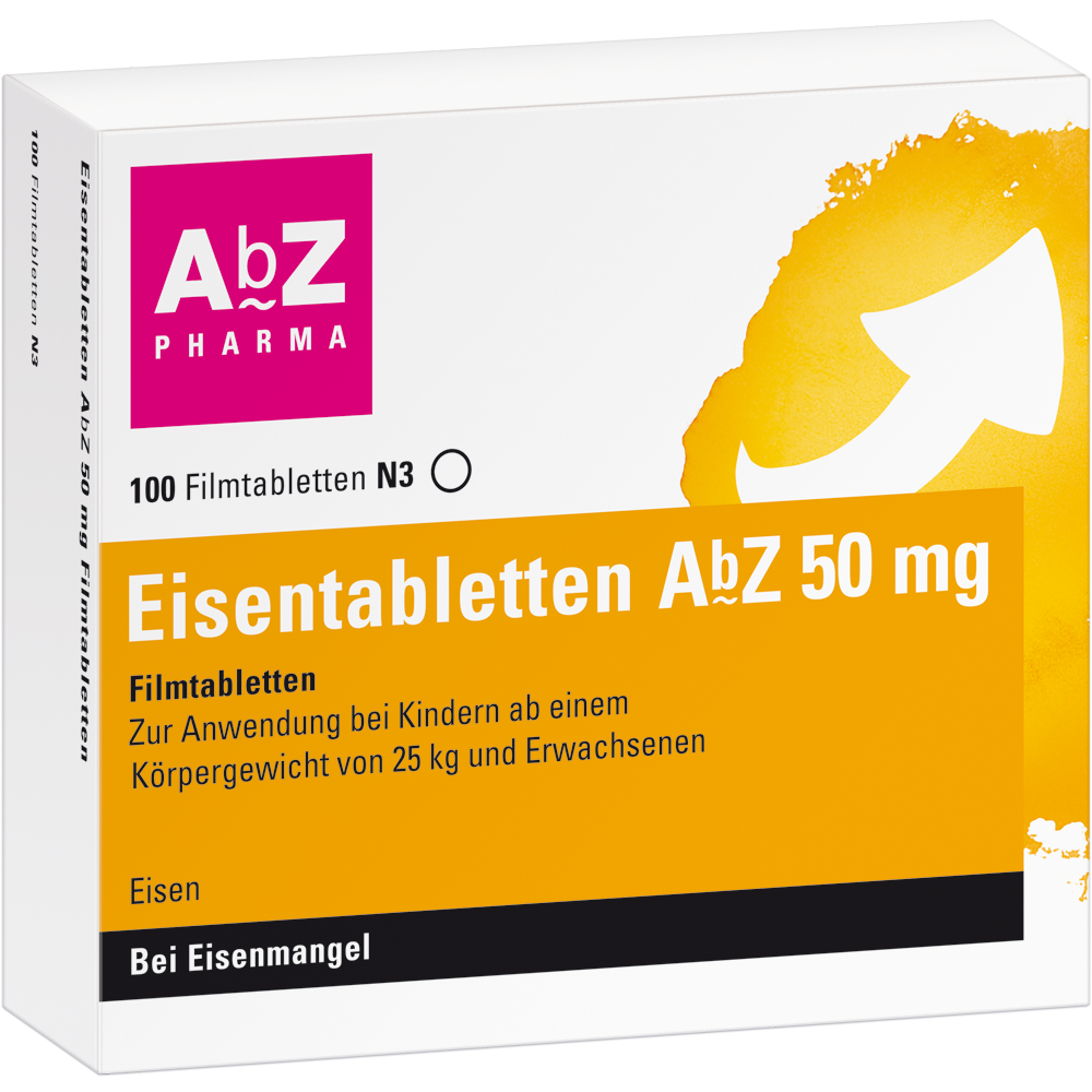 EISENTABLETTEN AbZ 50mg 100 St Filmtabletten