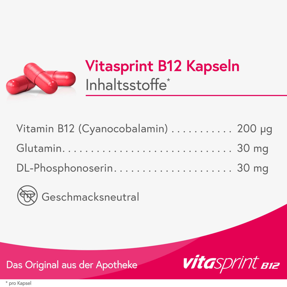VITASPRINT B 12 Kapseln 50 St Hartkapseln
