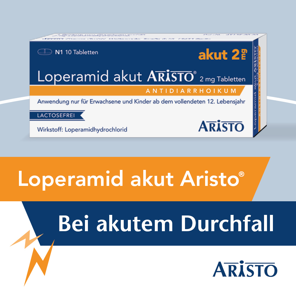 Loperamid akut Aristo 2mg 10 St Tabletten