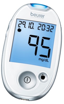 BEURER GL44 Blutzuckermessgerät mg/dl weiß 1 St