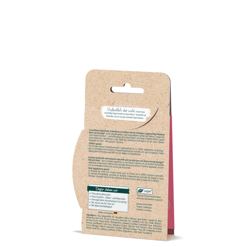 Kneipp FARBIGE LIPPENPFLEGE NATURAL ROSE 3.5 g Stifte