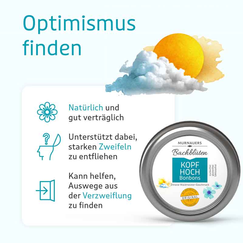 MURNAUERS Bachblüten KOPF HOCH Bonbons  50 g Bonbons