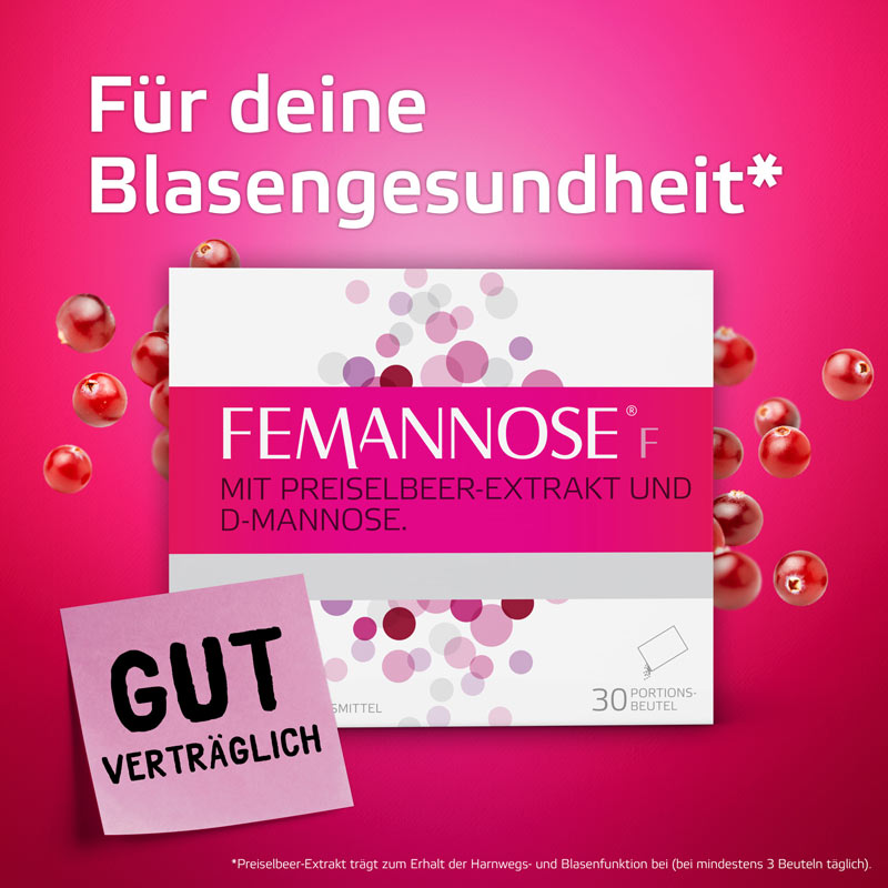FEMANNOSE F MIT PREISELBEER-EXTRAKT UND D-MANNOSE 30 St Granulat