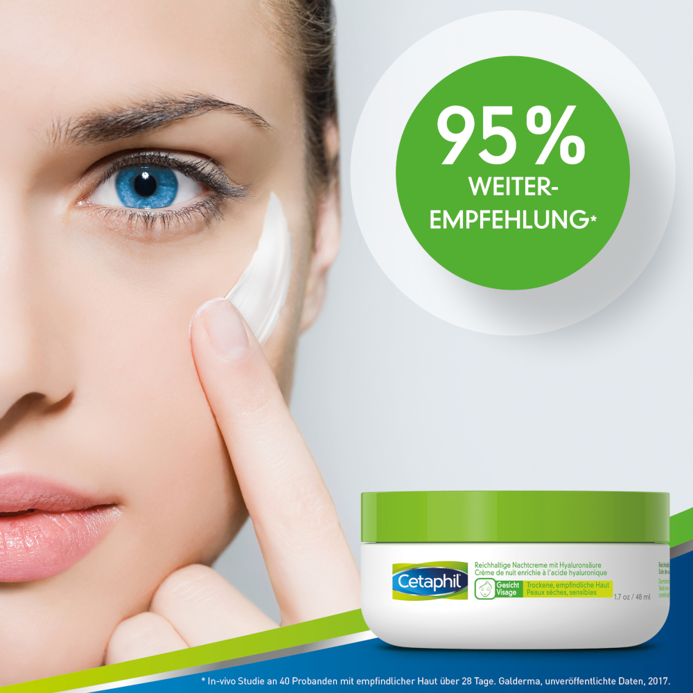 Cetaphil Reichhaltige Nachtcreme mit Hyaluronsäure 48 g Nachtcreme