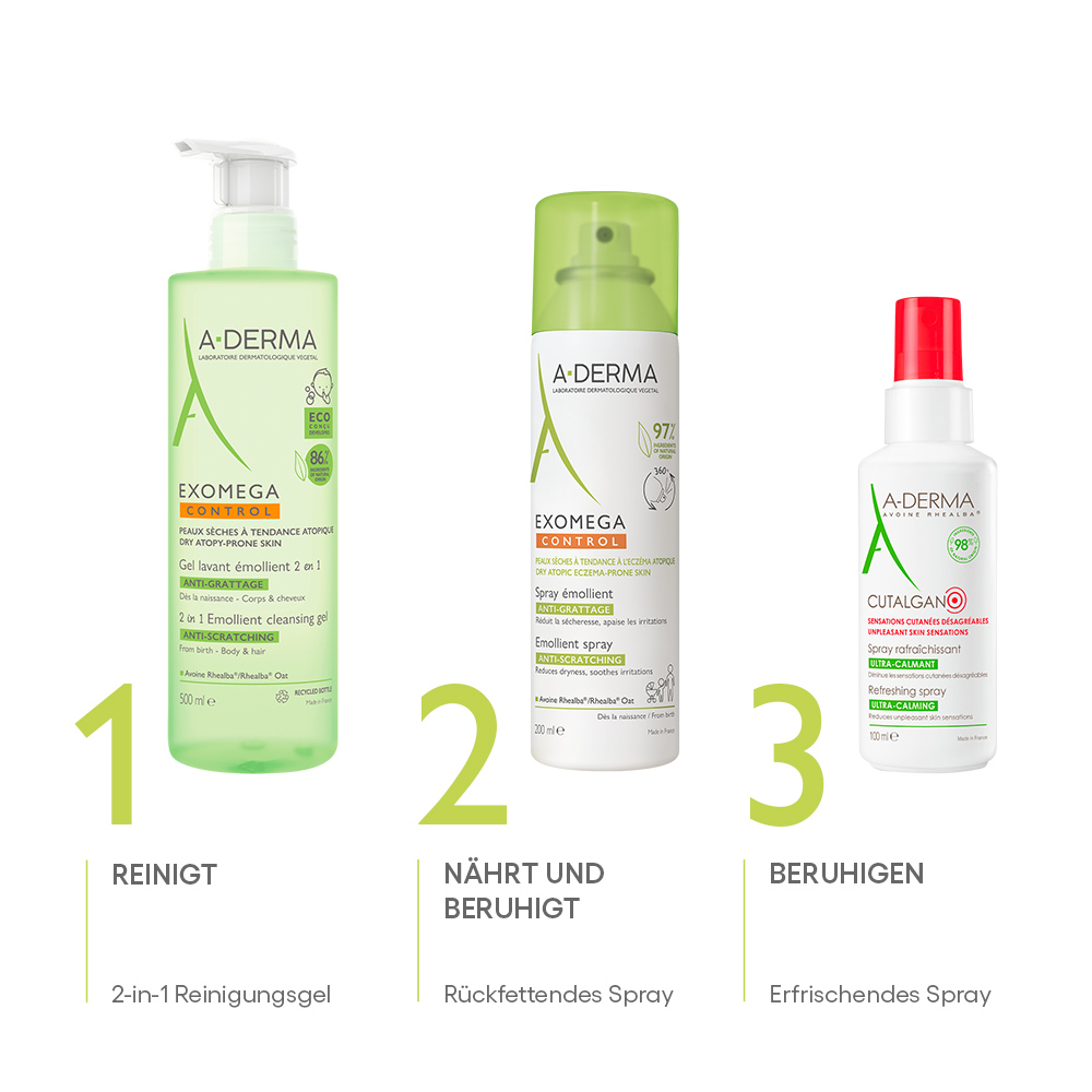 A-DERMA EXOMEGA CONTROL SPRAY RÜCKFETTEND 200 ml Spray