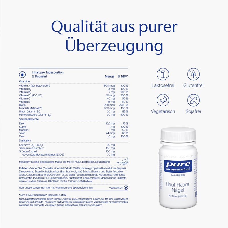 pure encapsulations Haut-Haare-Nägel  180 St Kapseln