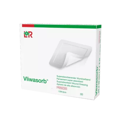 VLIWASORB superabsorb.Saugkomp.7,5x7,5 cm steril 10 St Kompressen