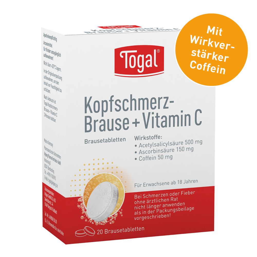 Togal Kopfschmerz-Brause+Vitamin C 20 St Brausetabletten