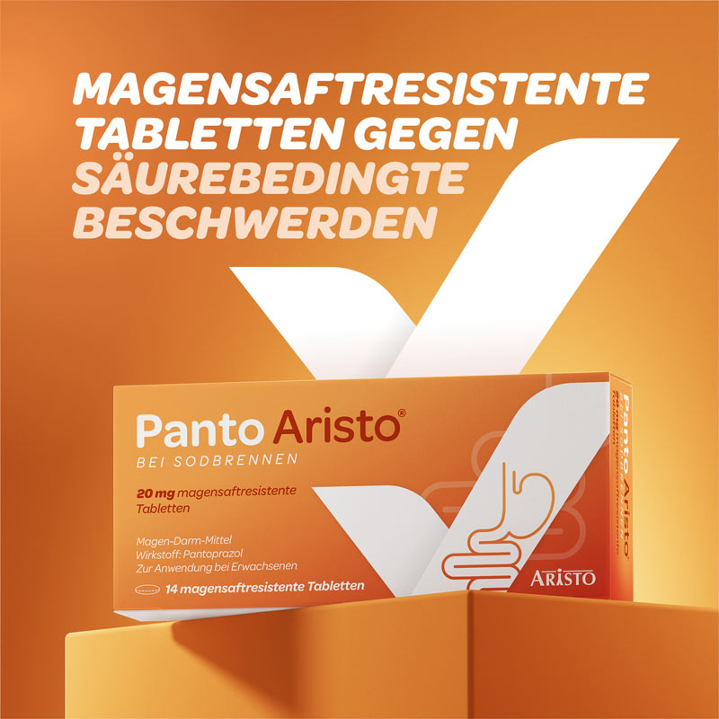 Panto Aristo bei Sodbrennen 20mg 14 St Tabletten magensaftresistent