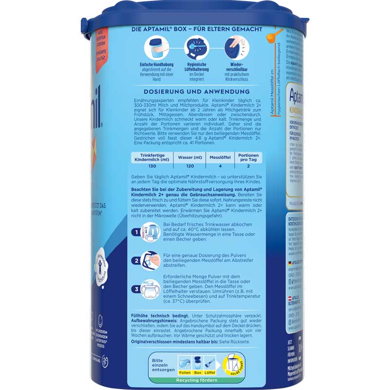 Aptamil PRONUTRA KINDERMILCH 2+ 800 g Pulver