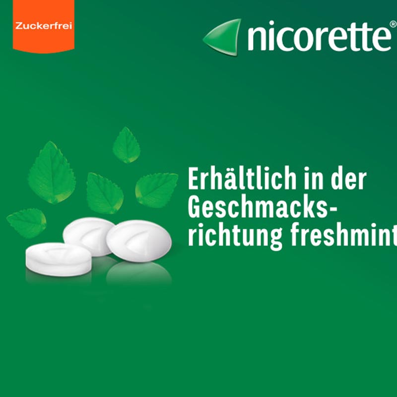nicorette 2 mg Nikotinlutschtabletten freshmint für Raucher zum Aufhören