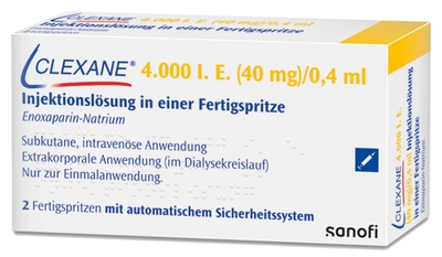 Clexane 4000 I.E. (40mg)/0,4ml 2 St Injektionslösung in einer Fertigspritze