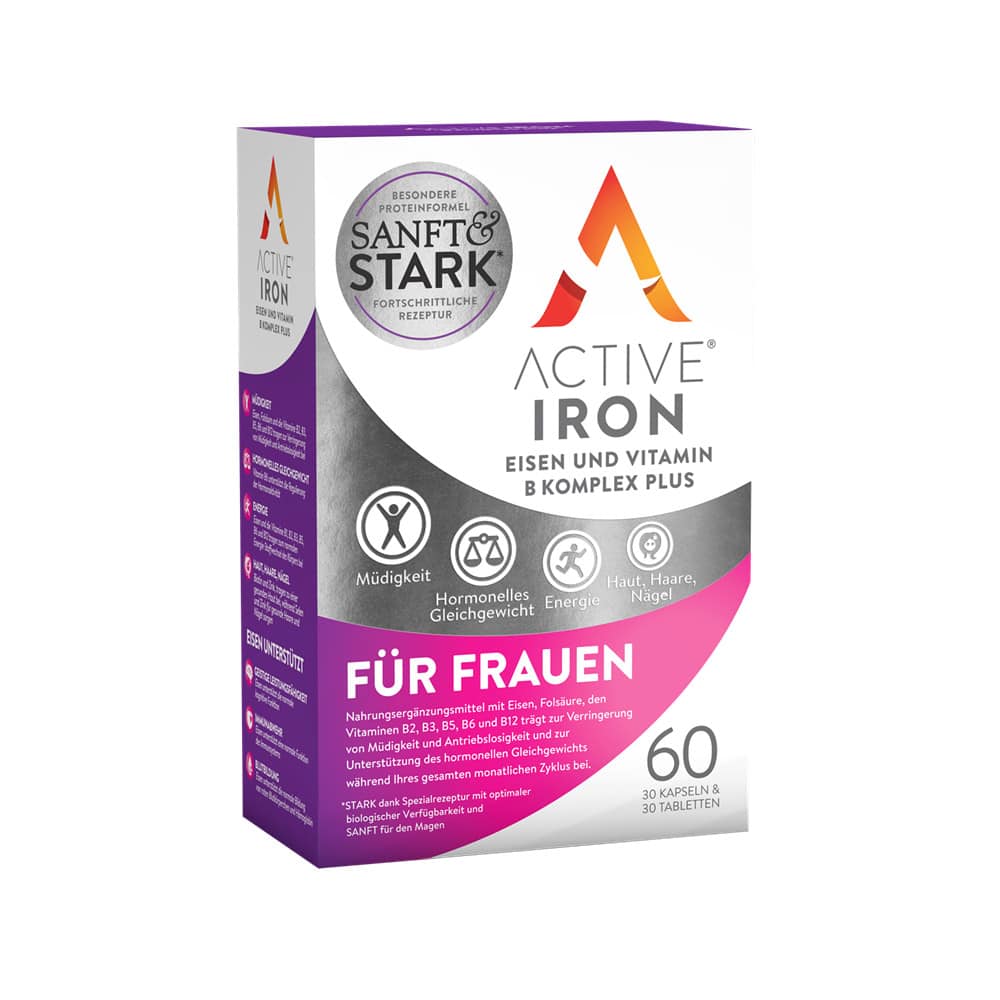 Active Iron Eisen und Vitamin B Komplex Plus FÜR FRAUEN 60 St Kombipackung