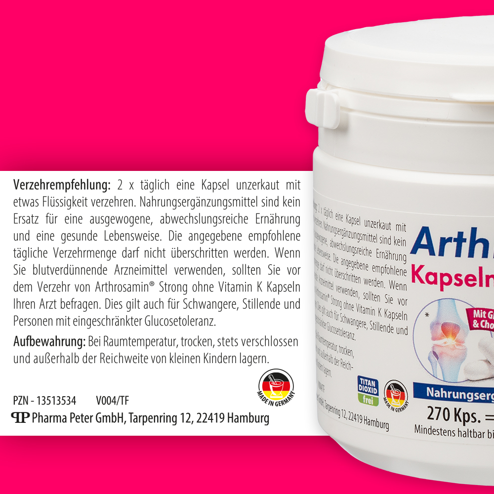 Arthrosamin Strong Ohne Vitamin K Kapseln 270 St Kapseln