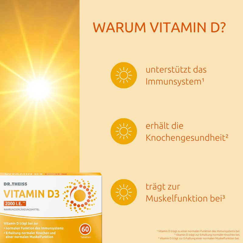 DR. THEISS VITAMIN D3 2000 I.E. 60 St Tabletten