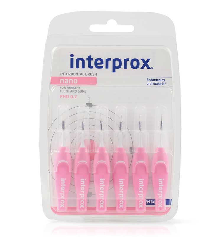 INTERPROX reg nano rosa Interdentalbürste Blister 6 St Zahnbürste