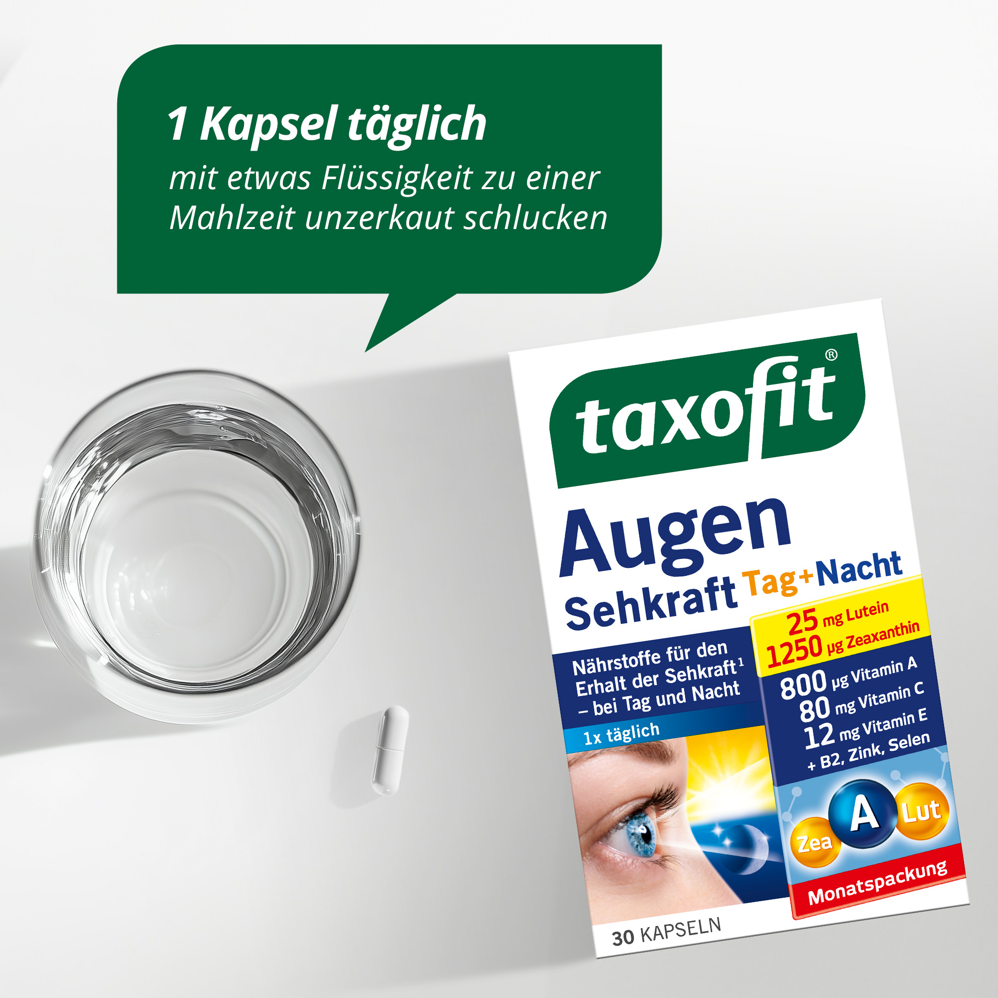 taxofit Augen Sehkraft Tag + Nacht 30 St Kapseln