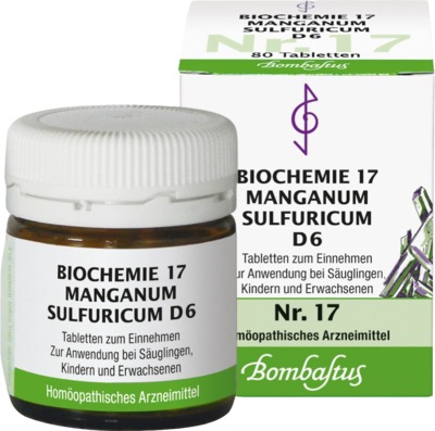 BIOCHEMIE 17 Manganum sulfuricum D 6 Tabletten 80 St Tabletten