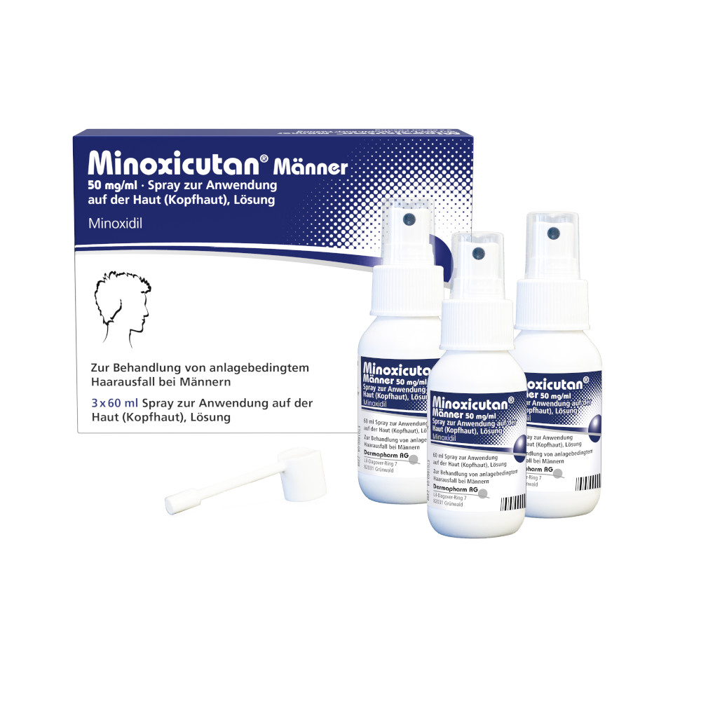 MINOXICUTAN Männer 50 mg/ml Spray 3X60 ml Lösung