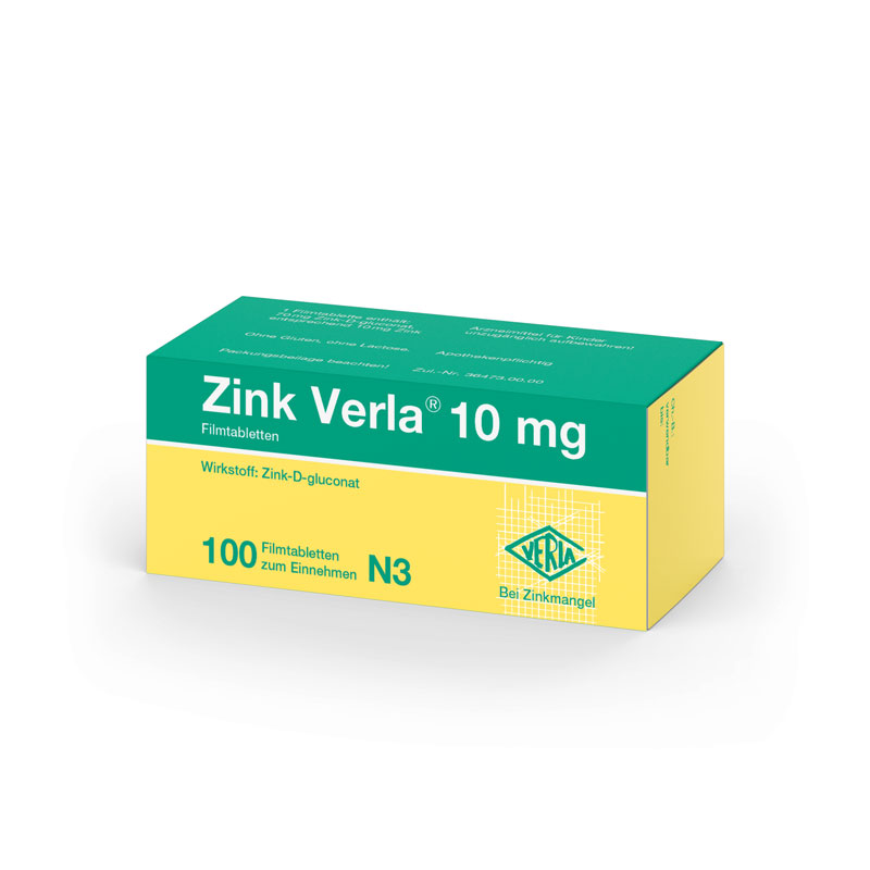 Zink Verla 10mg 100 St Filmtabletten