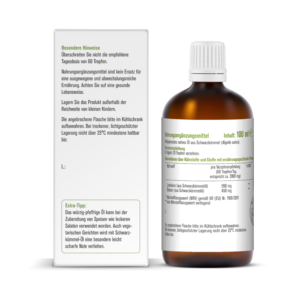 sovita Schwarzkümmelöl 100 ml Öl