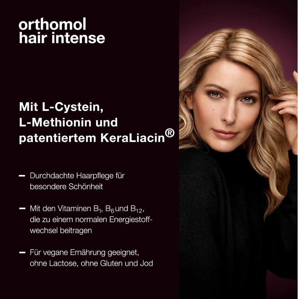 orthomol hair intense - Mikronährstoffe mit Biotin, Kupfer, Zink und dem patentierten KeraLiacin - Kapseln