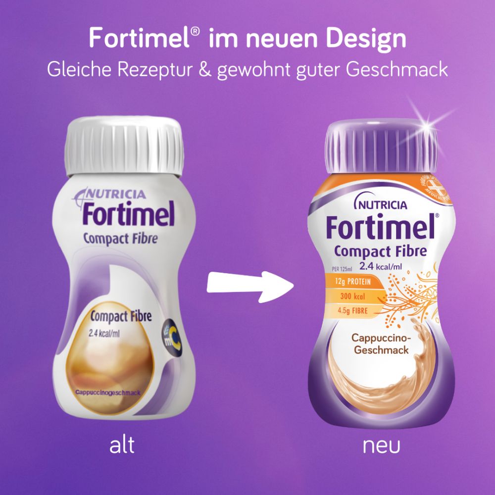 Fortimel Compact Fibre 2.4 Trinknahrung Mix 8X4X125 ml Flüssigkeit